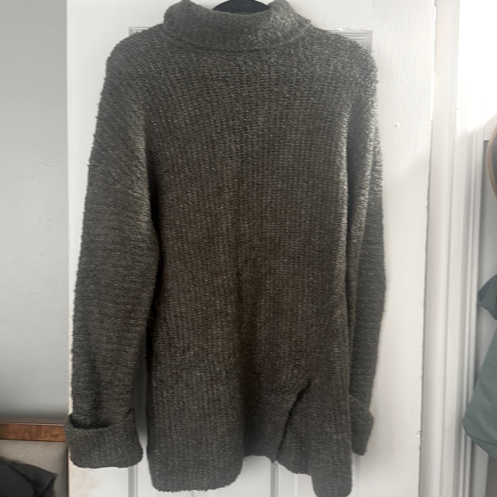 Dark Green Sweater Dress from Express; Turtle Neck; Size: XS